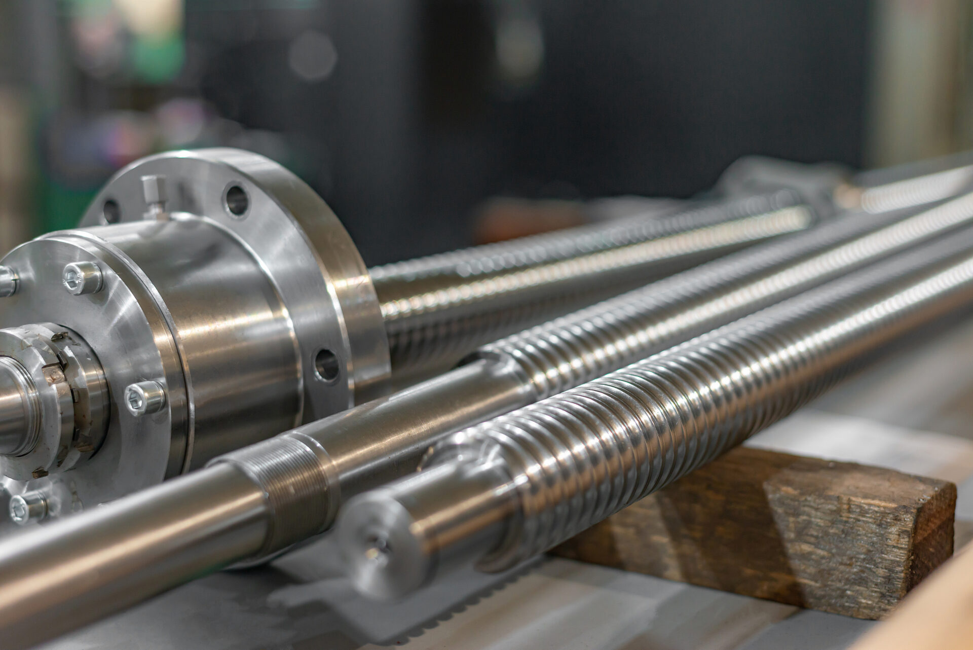 Ball screw in the industrial machine tool industry.